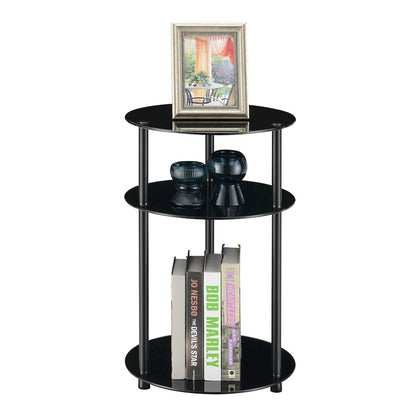 Designs2Go Classic Glass 3 Tier Round Table