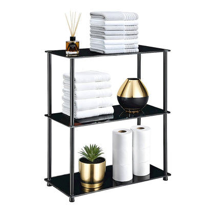 Designs2Go Classic Glass 3 Tier Bookshelf