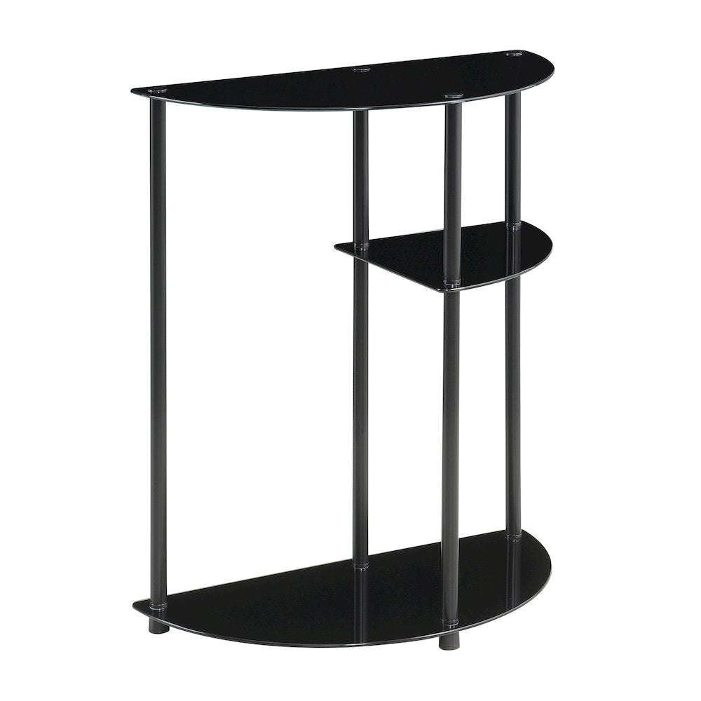 Designs2Go Classic Glass 3 Tier Display Entryway Hall Table