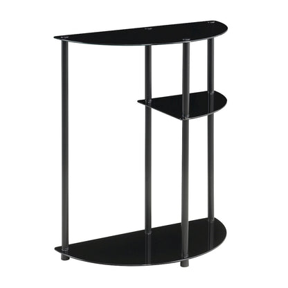 Designs2Go Classic Glass 3 Tier Display Entryway Hall Table