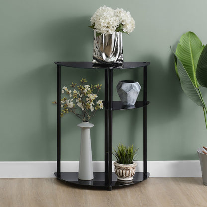 Designs2Go Classic Glass 3 Tier Display Entryway Hall Table