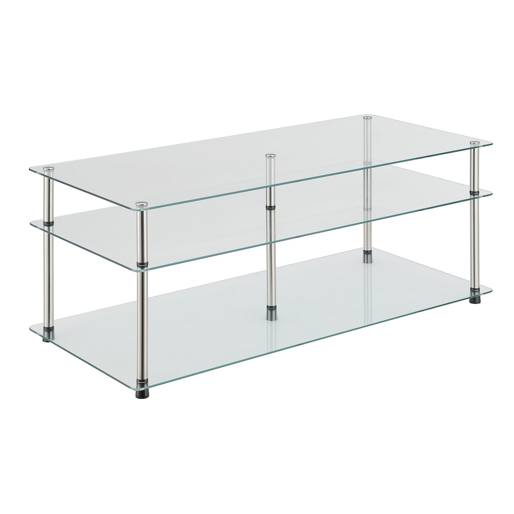 Designs2Go Classic Glass 3 Tier Coffee Table