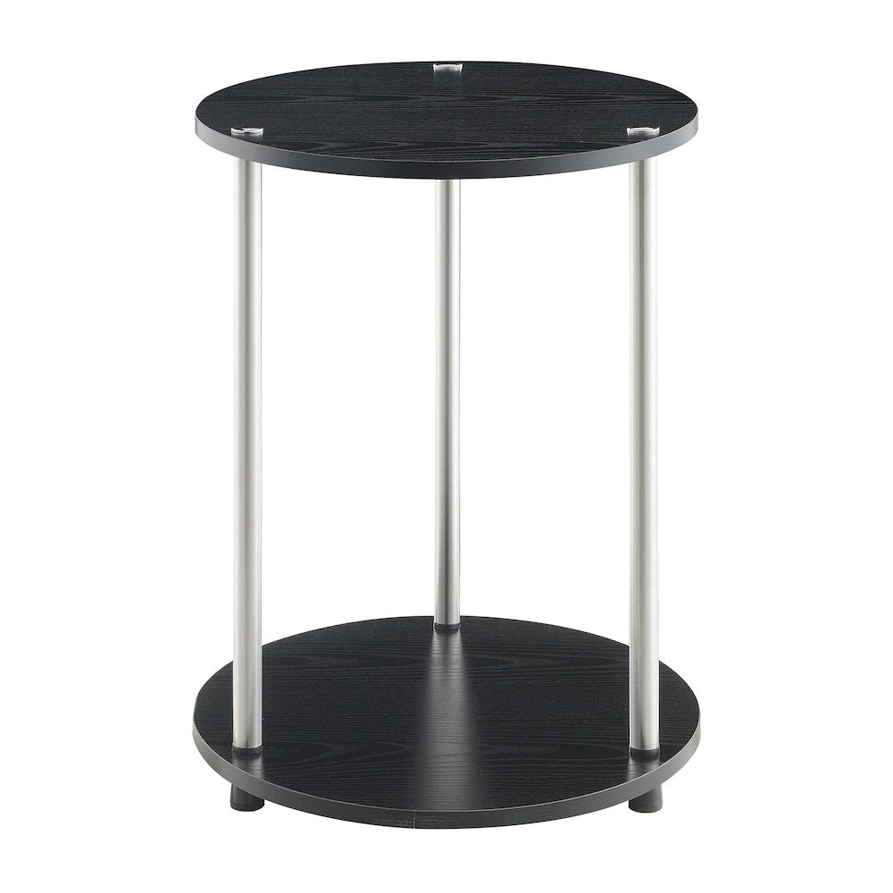 Designs2Go No Tools 2 Tier Round End Table