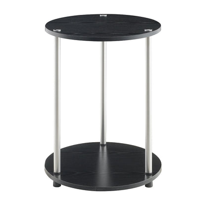 Designs2Go No Tools 2 Tier Round End Table