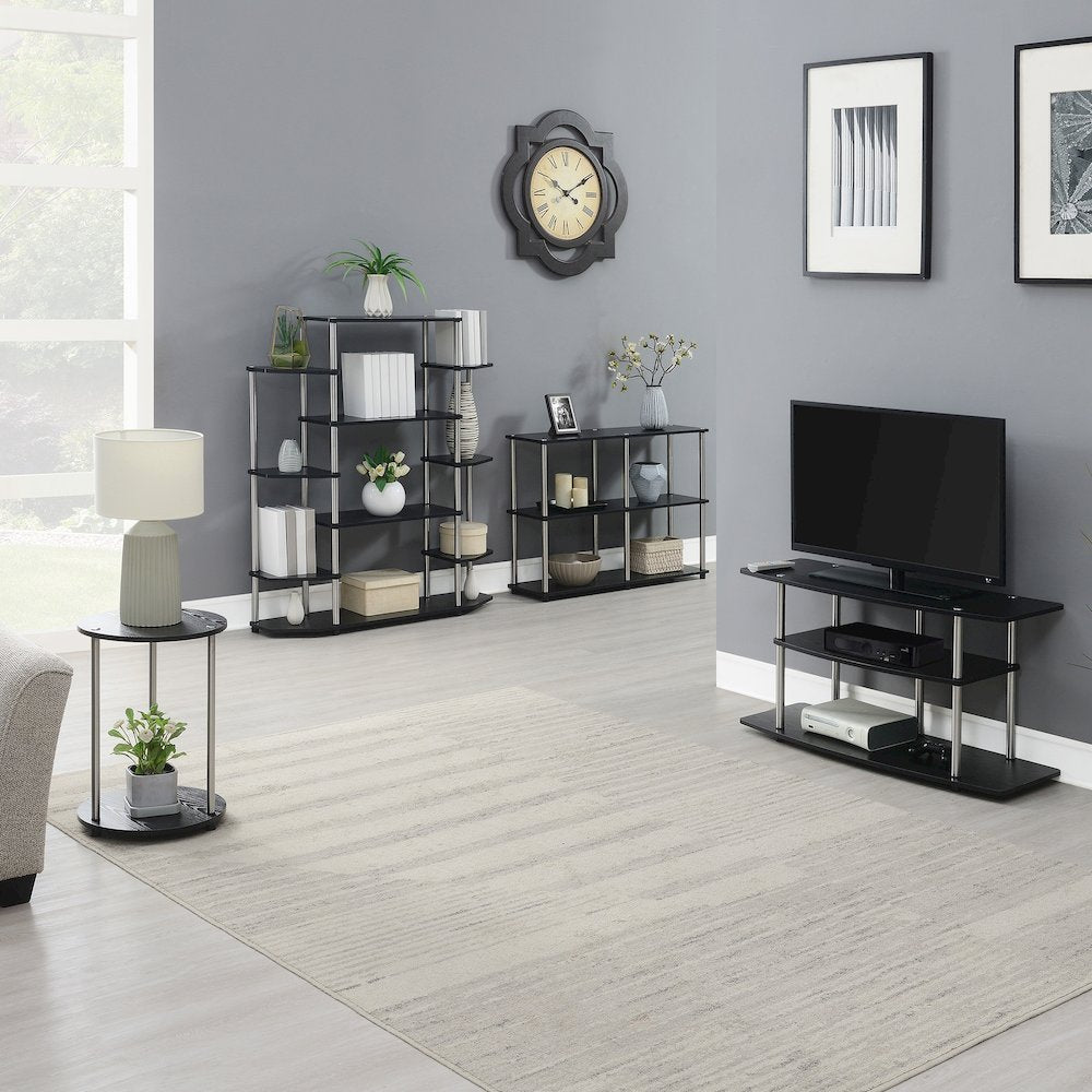 Designs2Go No Tools 2 Tier Round End Table