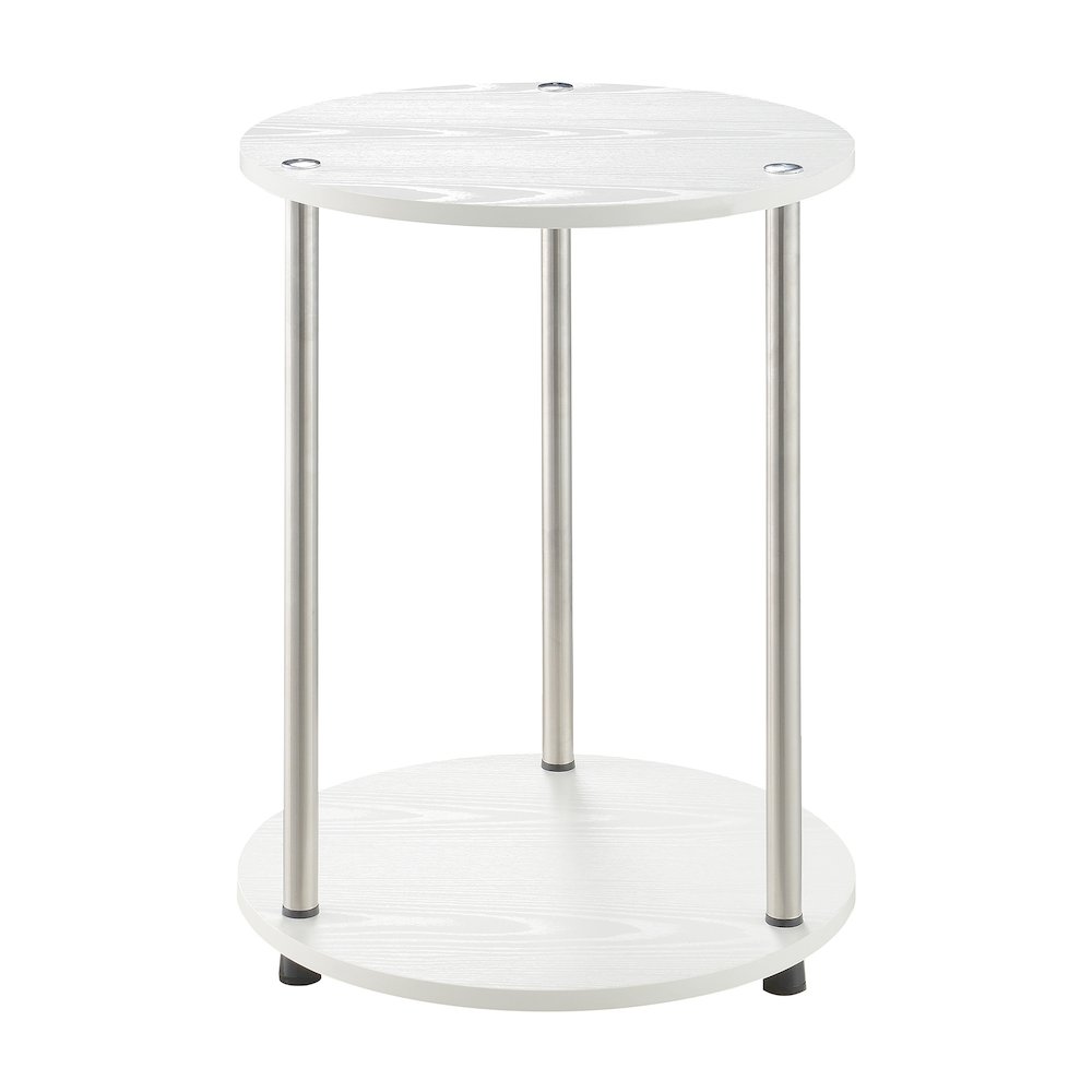 Designs2Go No Tools 2 Tier Round End Table