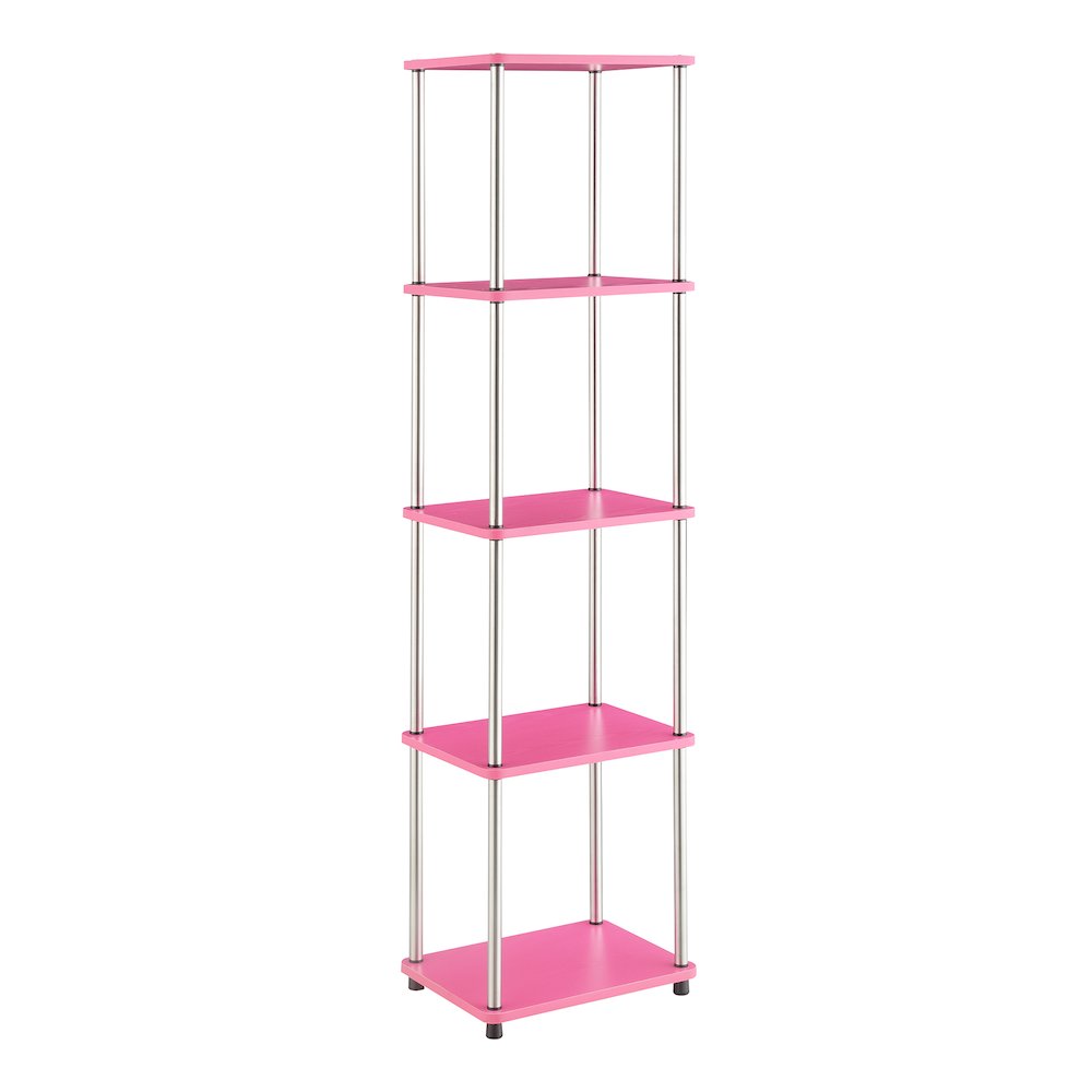 Designs2Go No Tools 5 Tier Tower, Pink