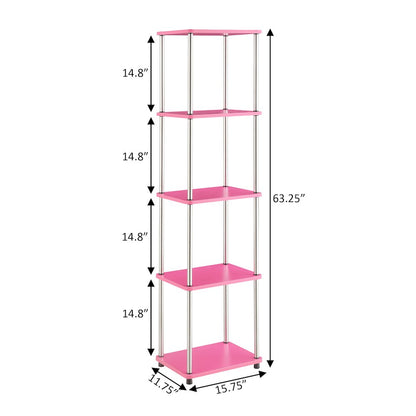 Designs2Go No Tools 5 Tier Tower, Pink