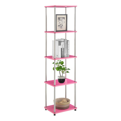 Designs2Go No Tools 5 Tier Tower, Pink