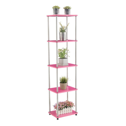 Designs2Go No Tools 5 Tier Tower, Pink