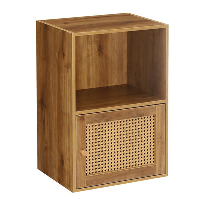 Xtra Storage Weave 1 Door Cabinet with Shelf, Brown