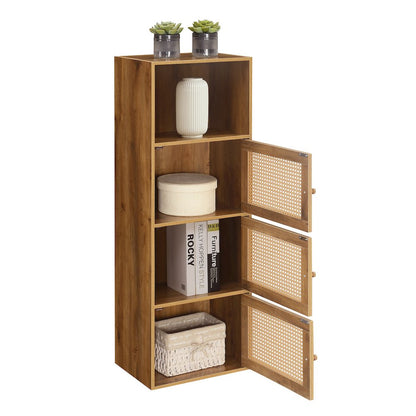 Xtra Storage Weave 3 Door Cabinet with Shelf, Brown