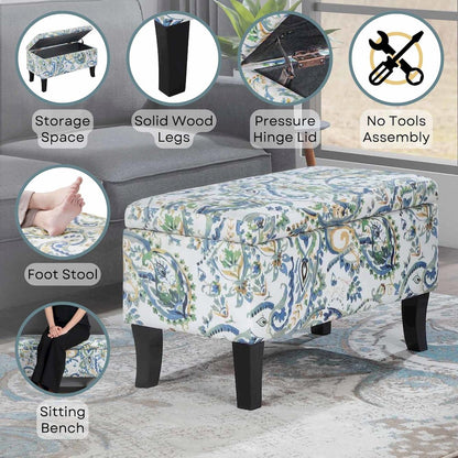 Designs4Comfort Winslow Storage Ottoman Bench