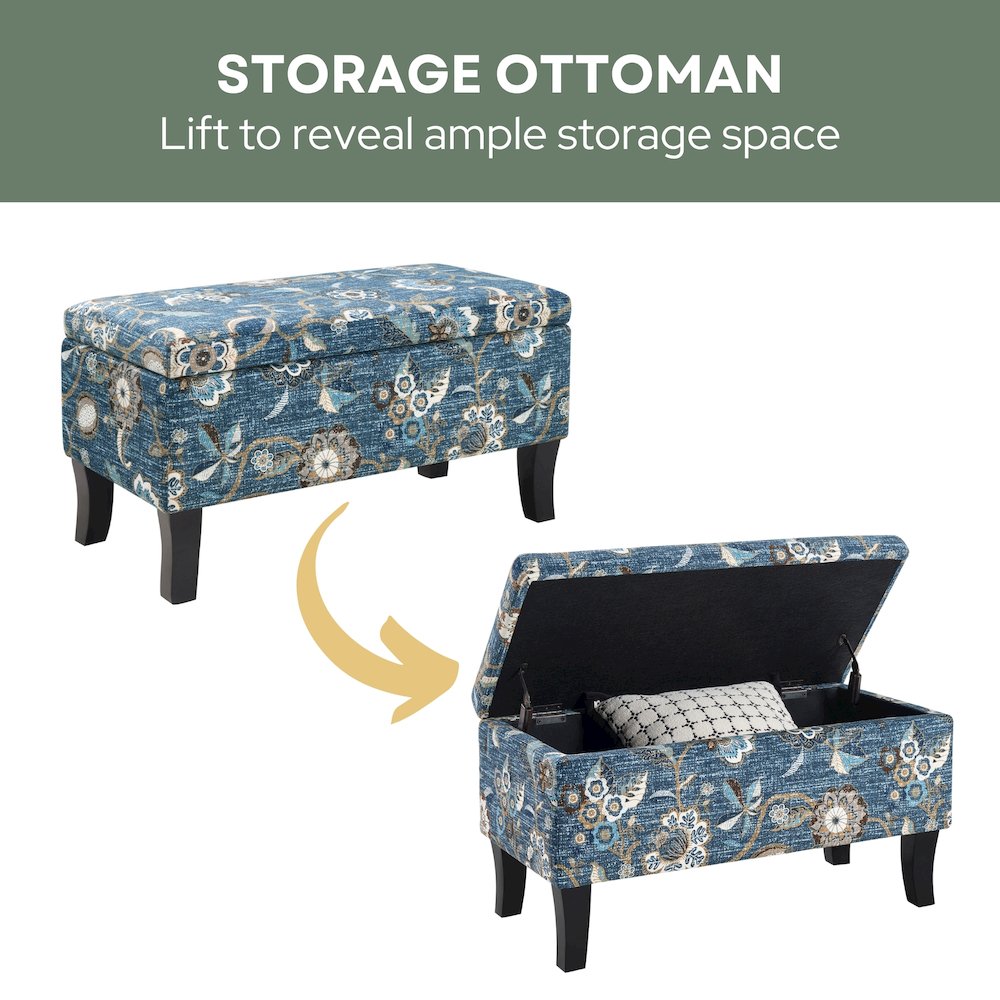 Designs4Comfort Winslow Storage Ottoman Bench