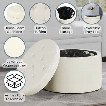 Designs4Comfort Round Shoe Ottoman