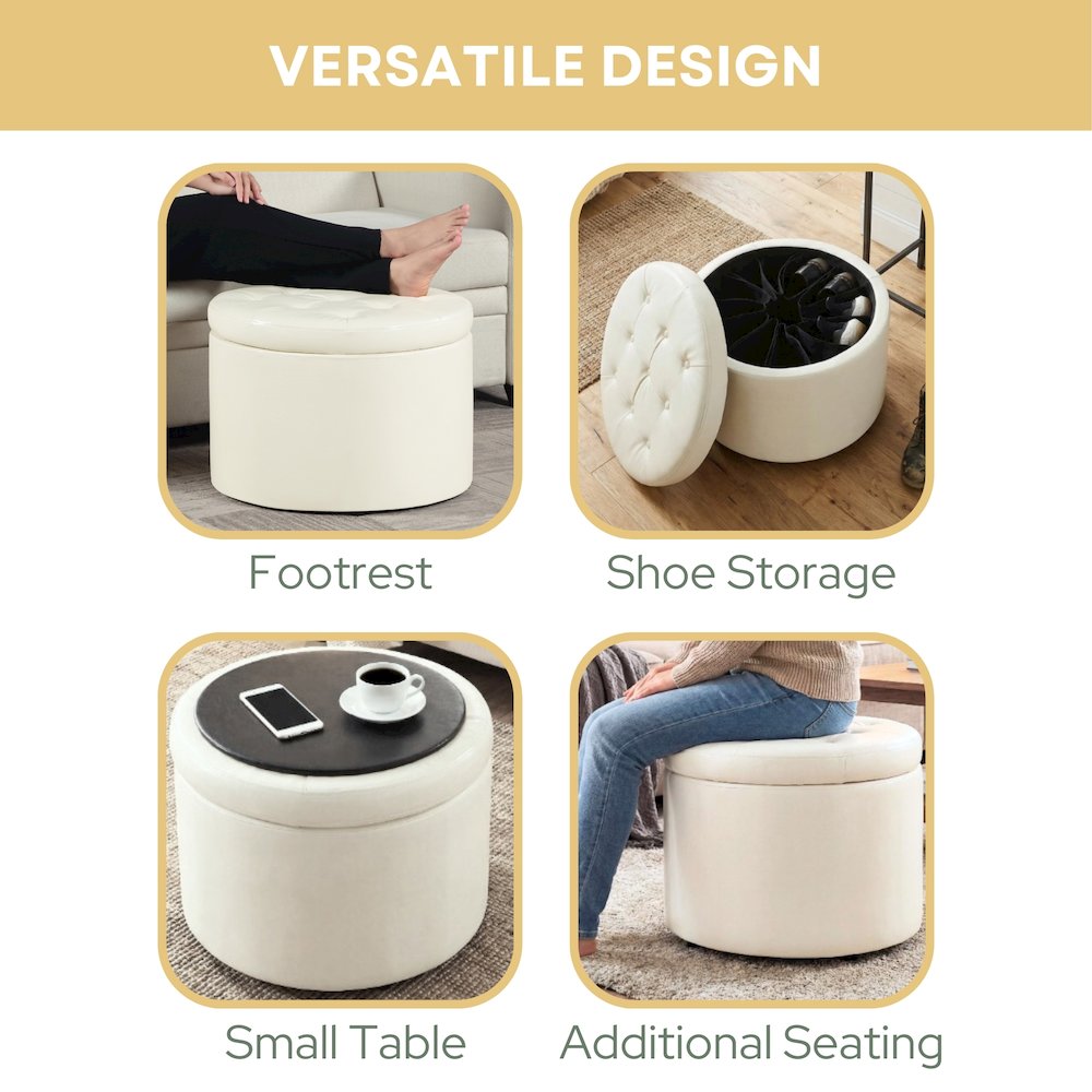 Designs4Comfort Round Shoe Ottoman