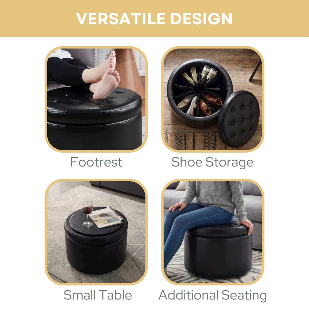 Designs4Comfort Round Shoe Ottoman