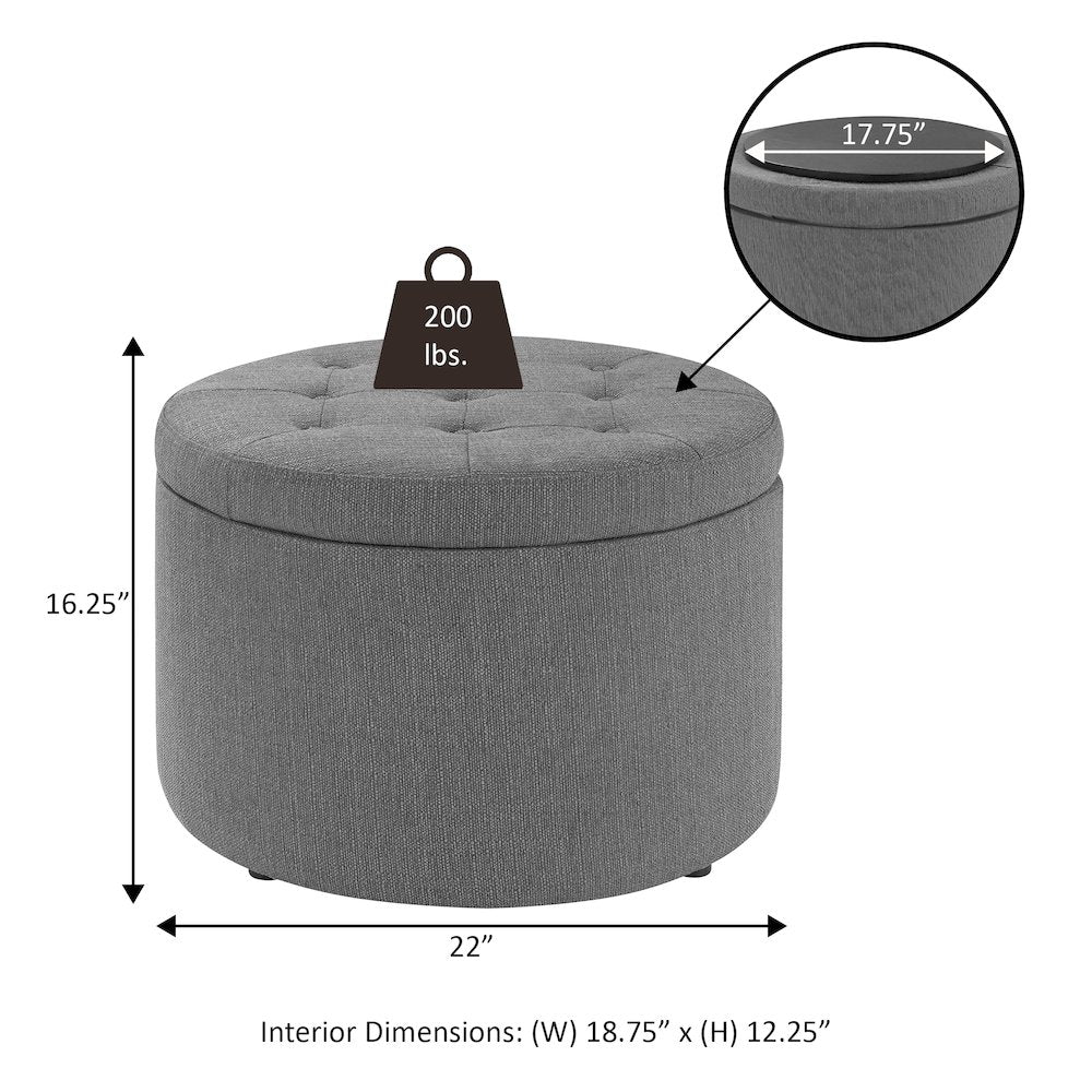 Designs4Comfort Round Shoe Ottoman