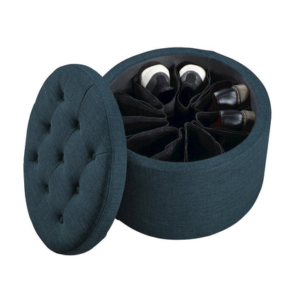 Designs4Comfort Round Shoe Storage Ottoman