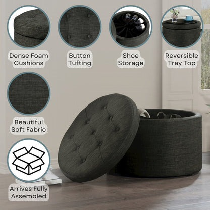 Designs4Comfort Round Shoe Ottoman