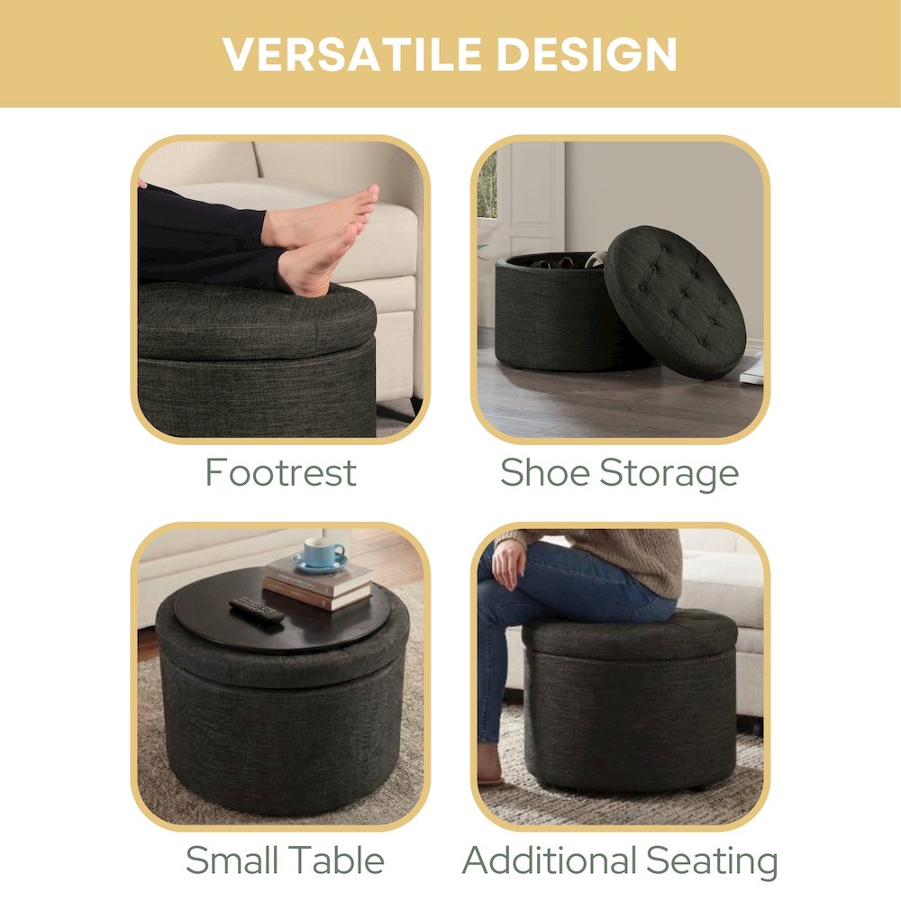 Designs4Comfort Round Shoe Ottoman