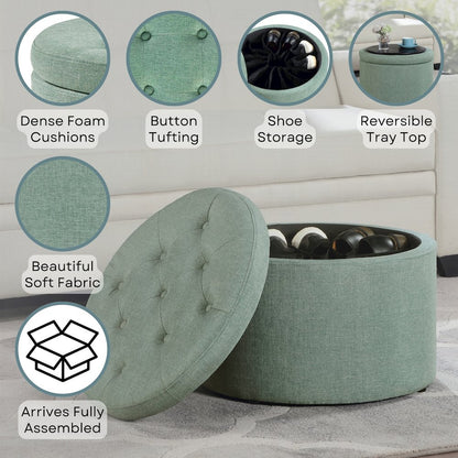 Designs4Comfort Round Shoe Ottoman