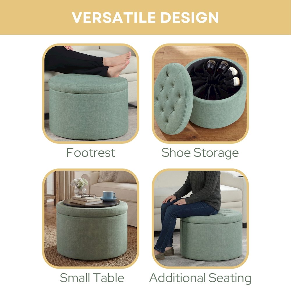 Designs4Comfort Round Shoe Ottoman