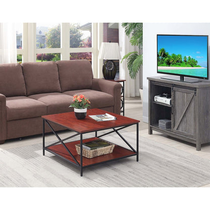 Tucson Metal Square Coffee Table with Shelf