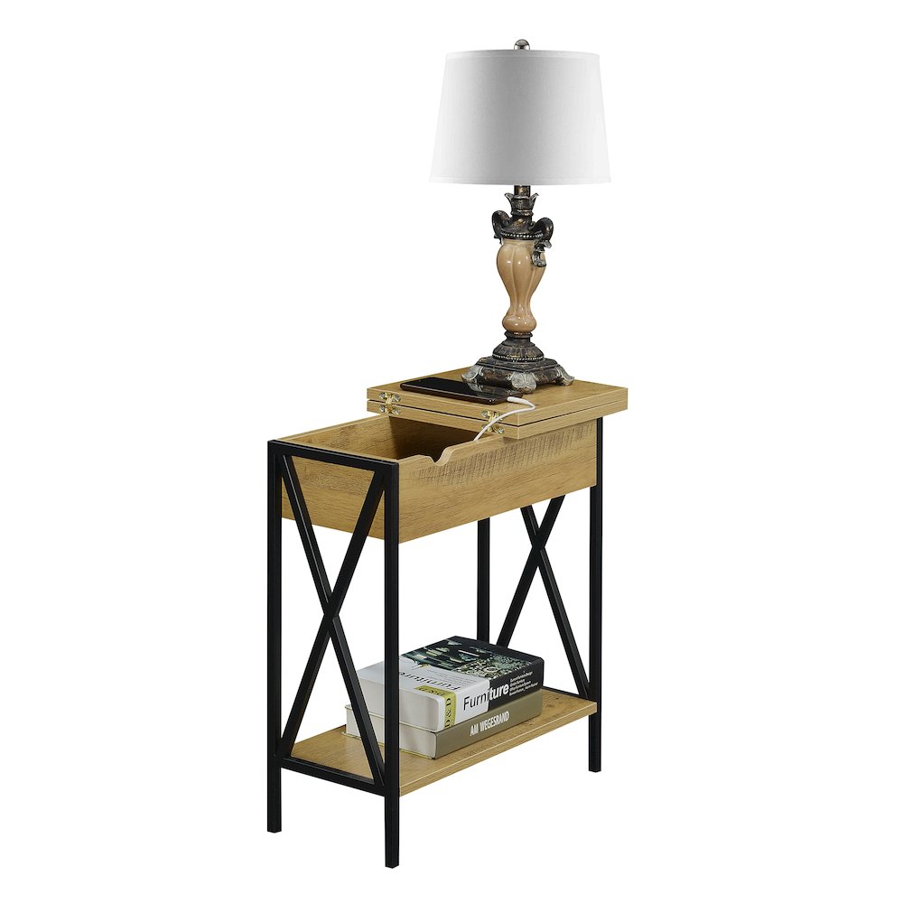 Tucson Flip Top End Table with Charging Station