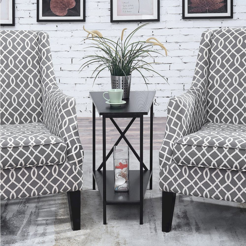 Tucson Wedge End Table with Shelf