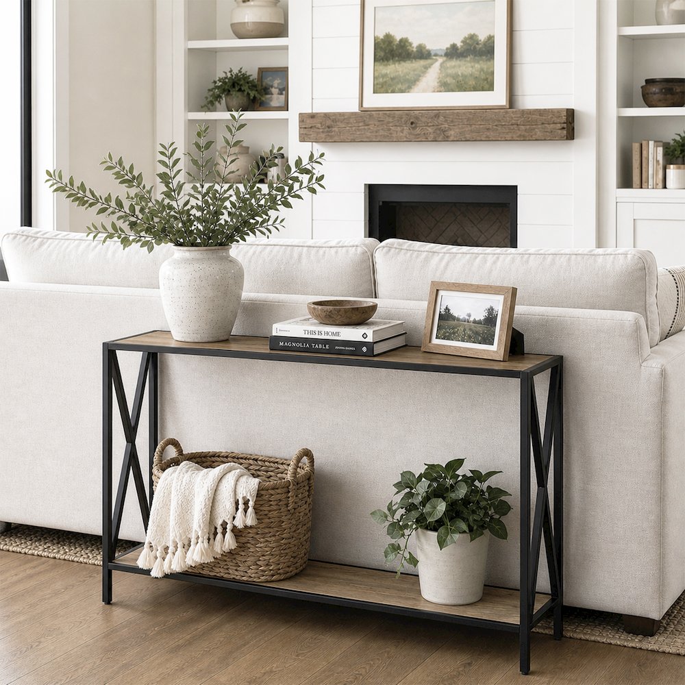 Tucson Console Table with Shelf
