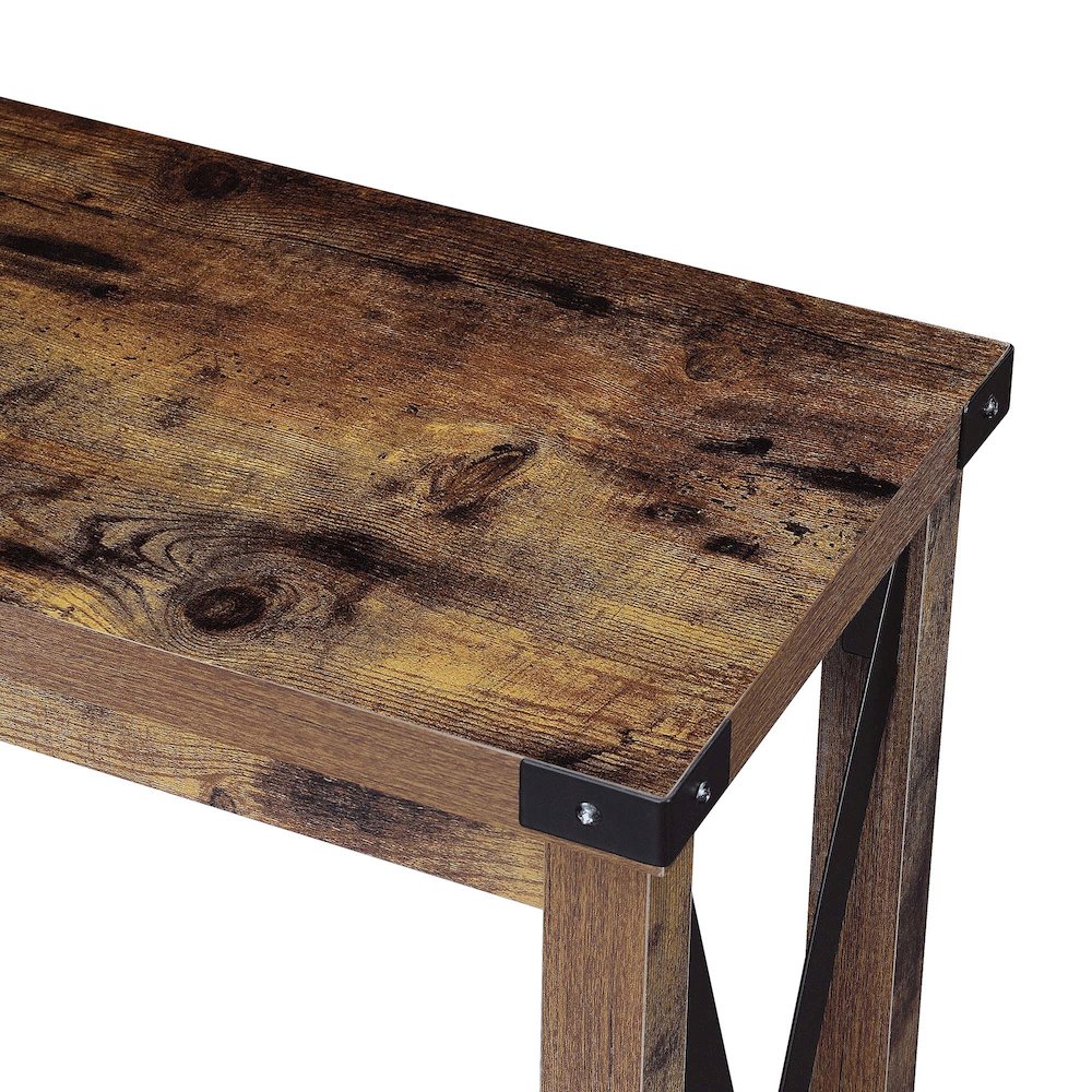 Durango Console Table, Barnwood/Black