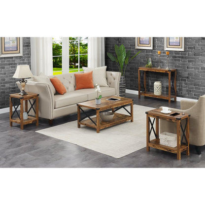 Durango Console Table, Barnwood/Black