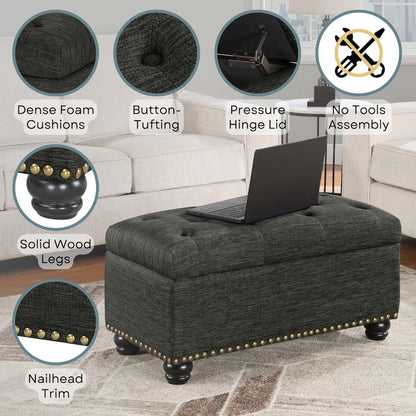 Designs4Comfort 7th Avenue Storage Ottoman Bench