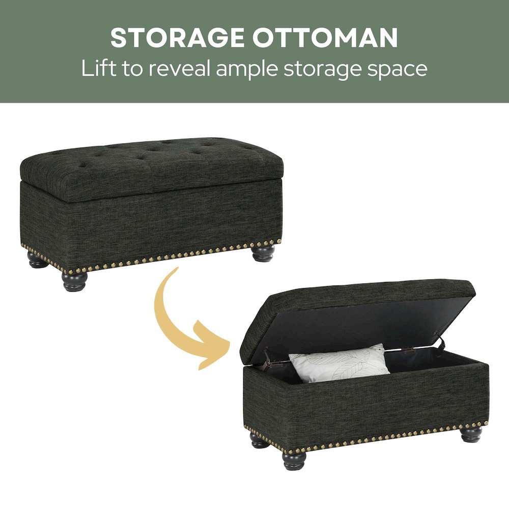 Designs4Comfort 7th Avenue Storage Ottoman Bench