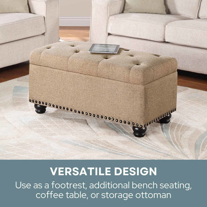 Designs4Comfort 7th Avenue Storage Ottoman Bench
