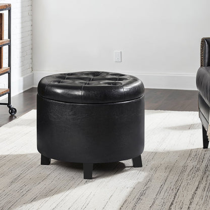 Designs4Comfort Round Storage Ottoman