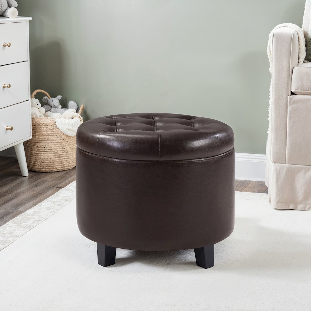 Designs4Comfort Round Storage Ottoman