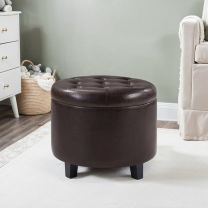 Designs4Comfort Round Storage Ottoman