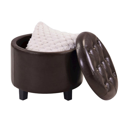 Designs4Comfort Round Storage Ottoman