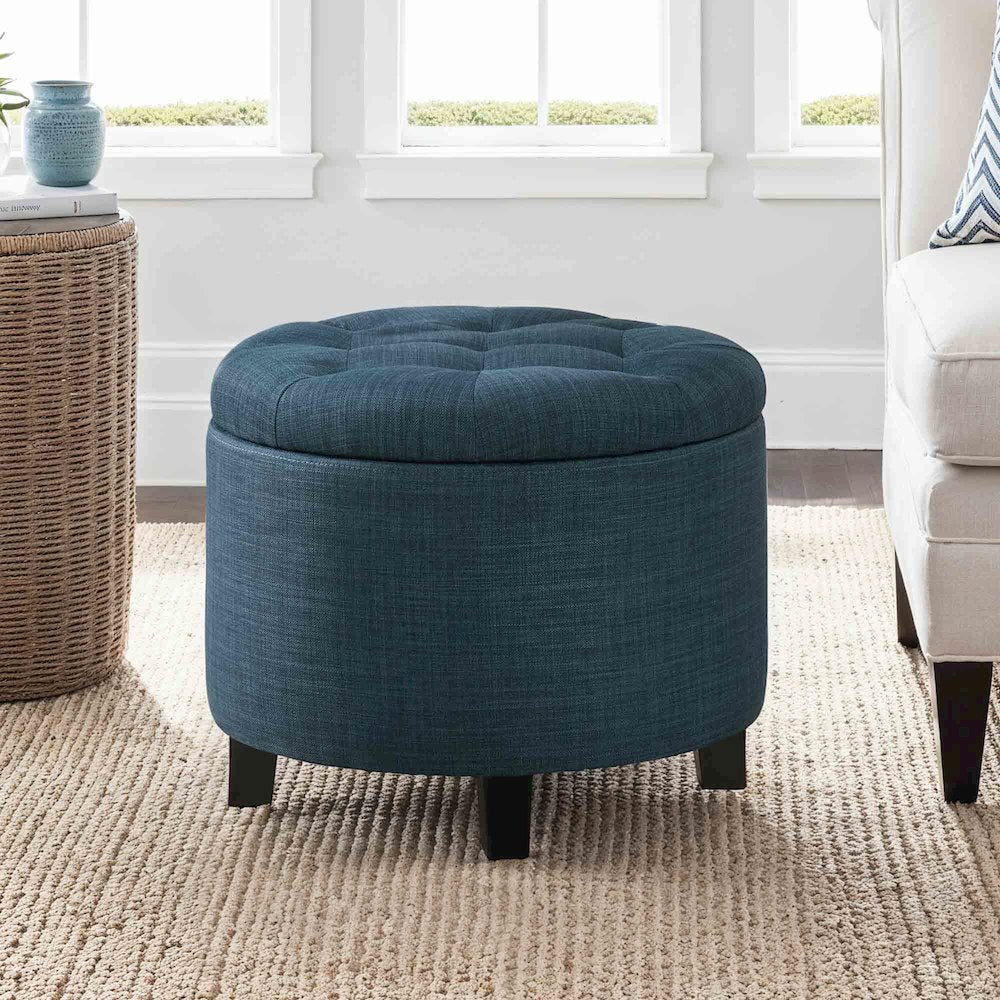 Designs4Comfort Round Storage Ottoman