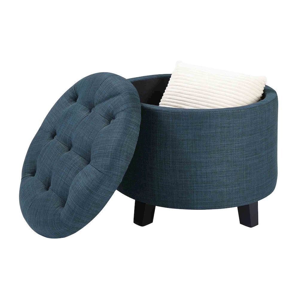 Designs4Comfort Round Storage Ottoman