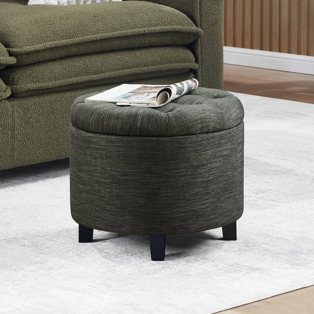 Designs4Comfort Round Storage Ottoman