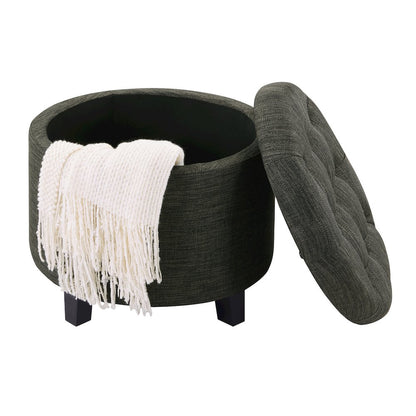 Designs4Comfort Round Storage Ottoman