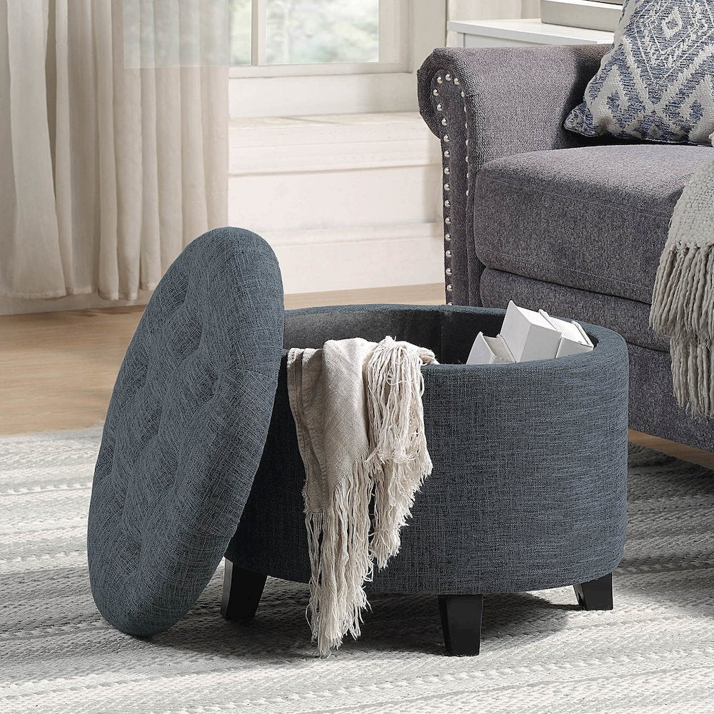 Designs4Comfort Round Storage Ottoman