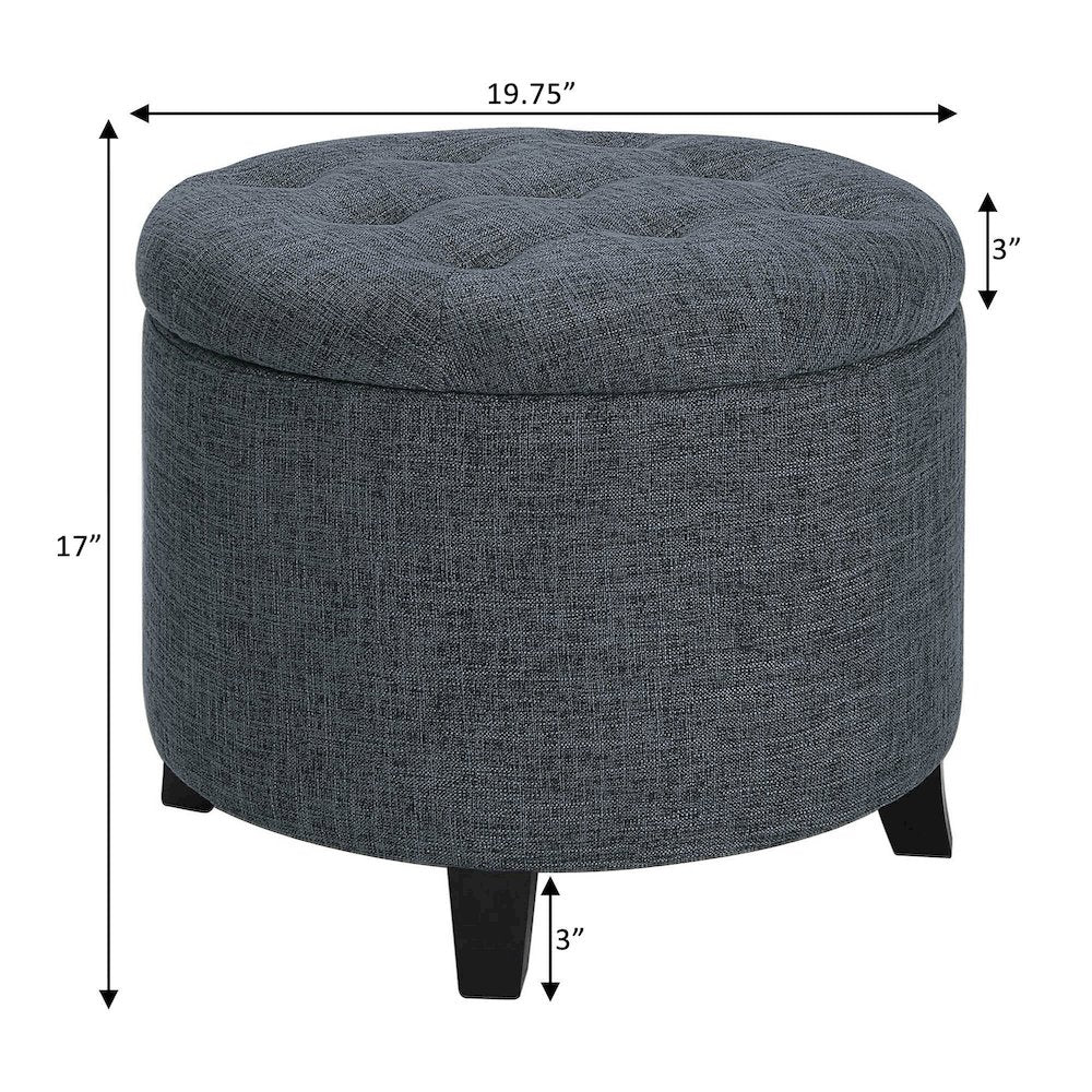 Designs4Comfort Round Storage Ottoman