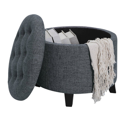 Designs4Comfort Round Storage Ottoman