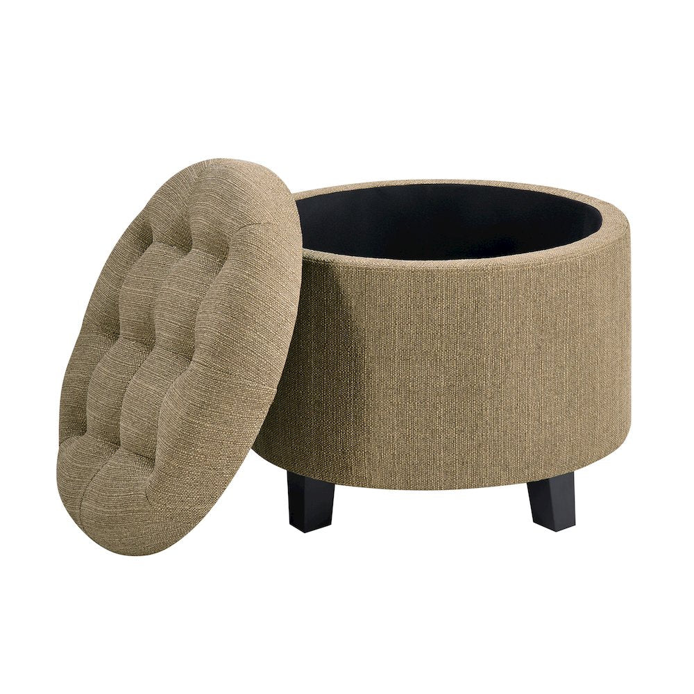 Designs4Comfort Round Storage Ottoman