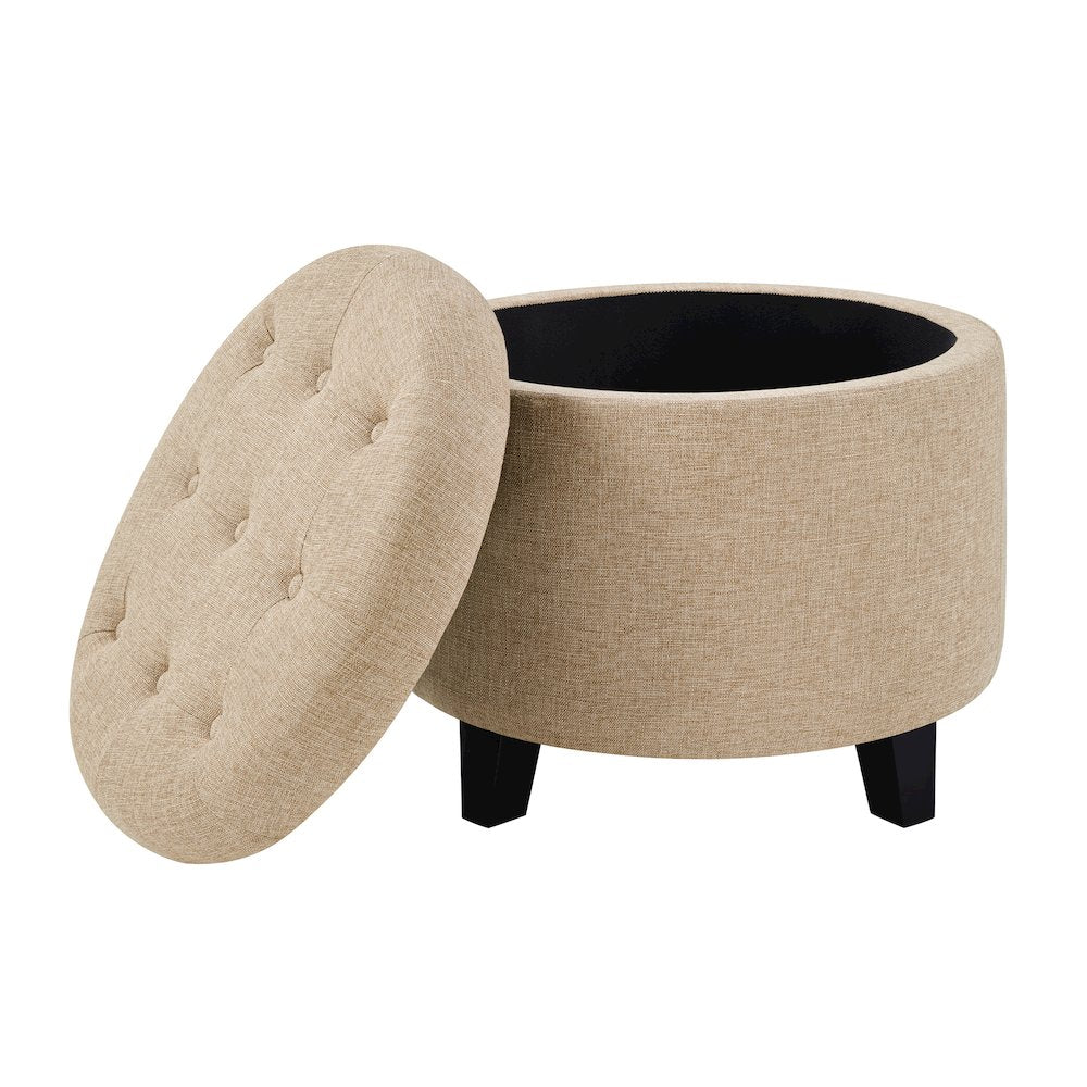 Designs4Comfort Round Storage Ottoman