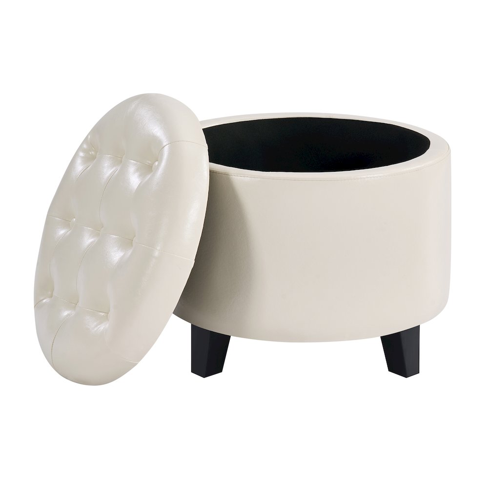 Designs4Comfort Round Storage Ottoman